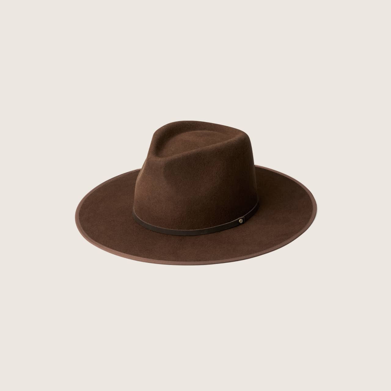 Will & Bear Andy Auburn Dark Brown Wide Brim Hat